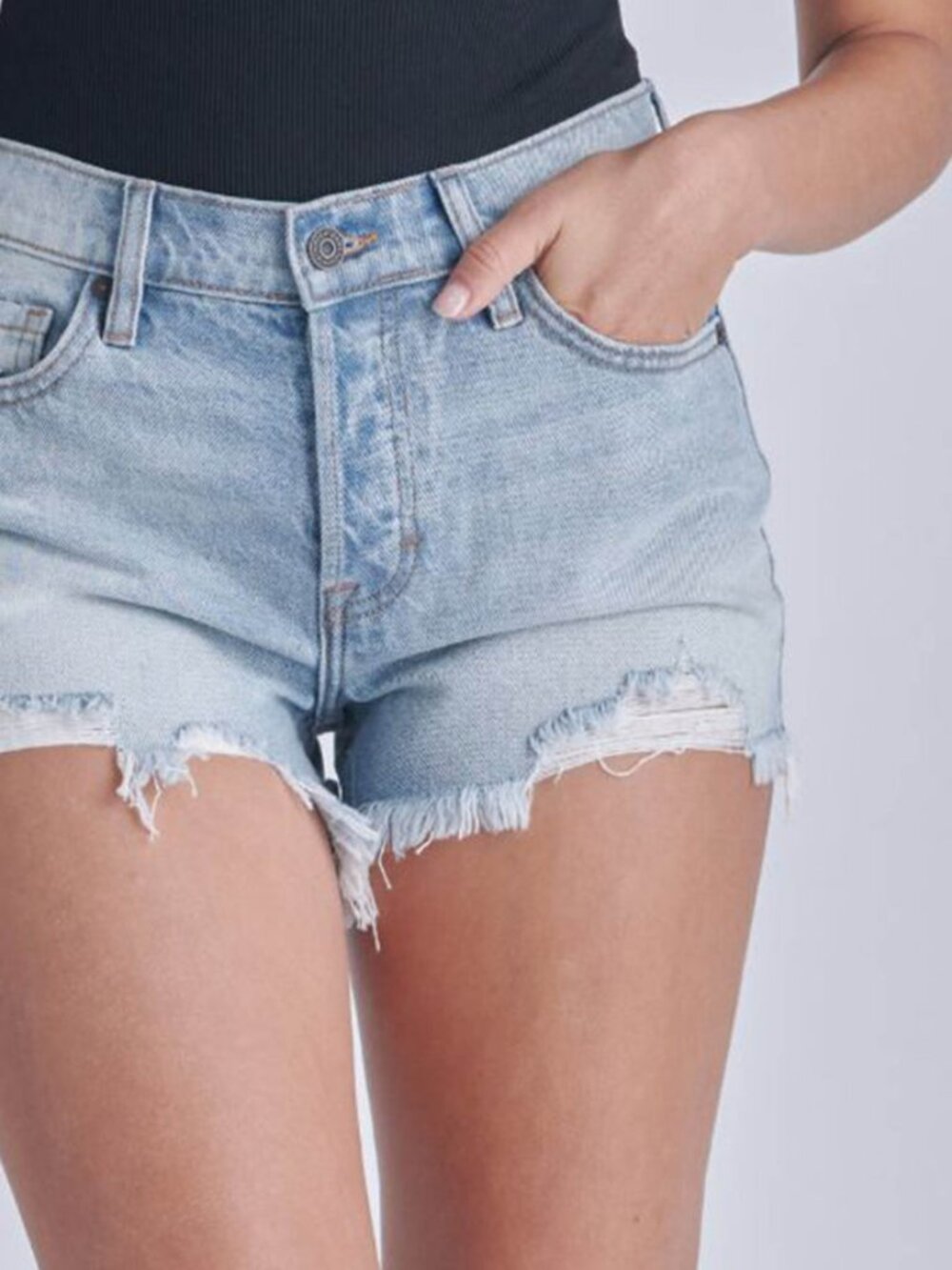 Hidden - Light Wash Denim Shorts - Small